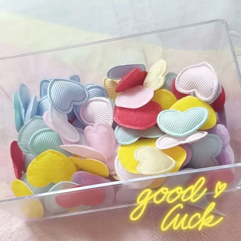 Macaron fabric 1.8cm small love accessories DIY handmade jewelry hair accessories hairpin decoration material