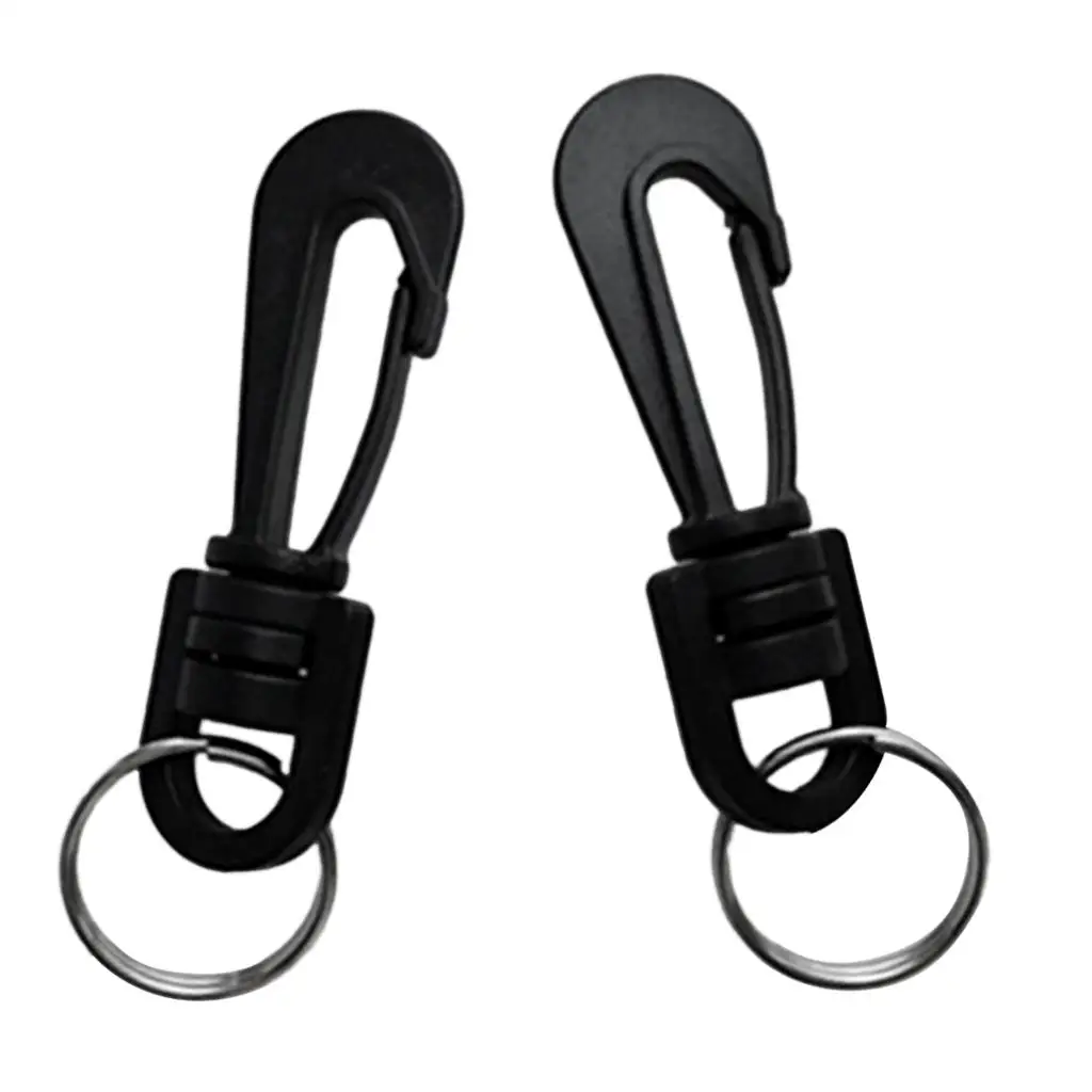 Swivel Clips Snap Hook Multipurpose Keychain Split Ring Scuba Diving Gadgets for Outdoor Activities