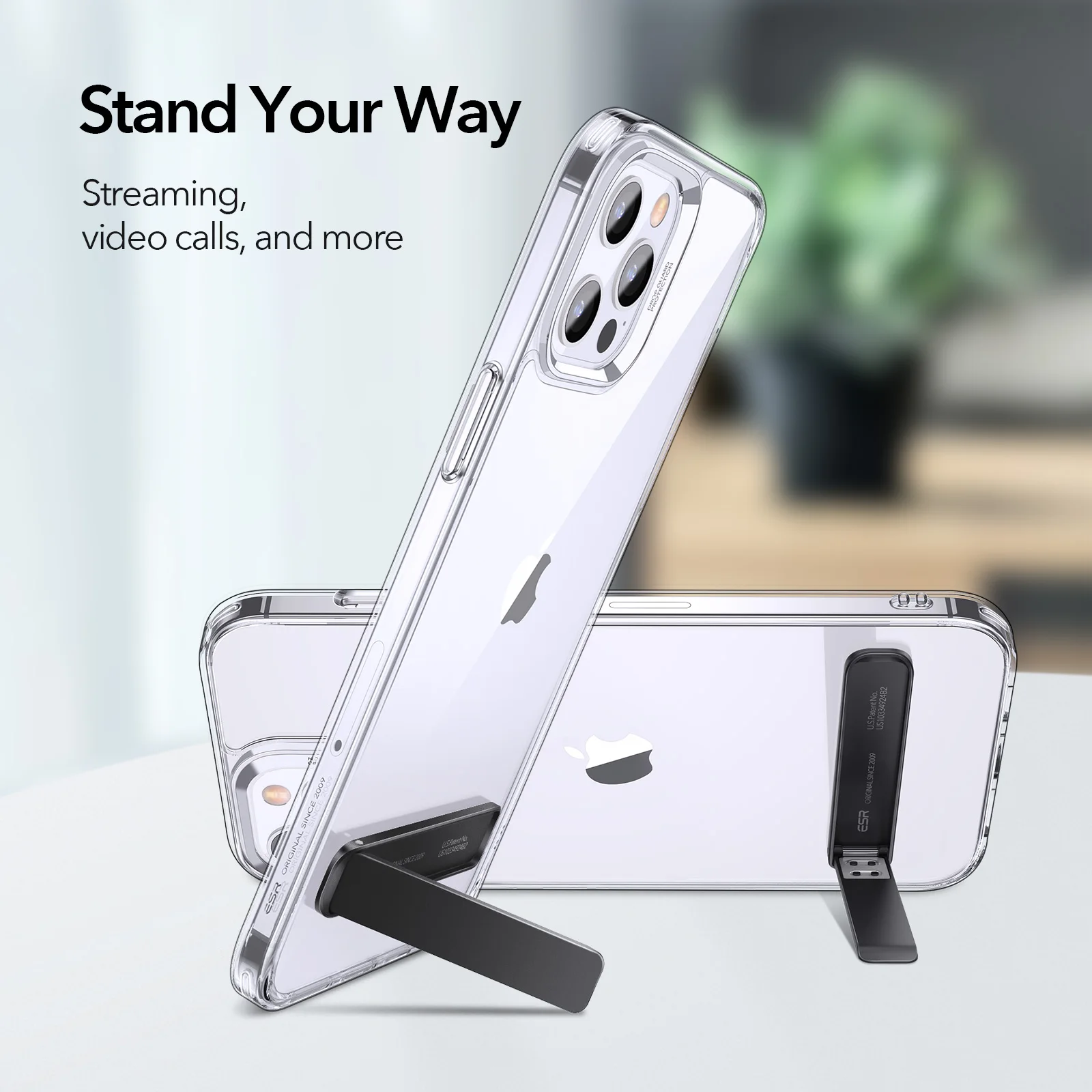 ESR Holder for Phone Stand Kickstand for iPhone 14 13 12 Pro/ Pro Max for Samsung for Xiaomi Phones Boost Metal MagSafe Stand