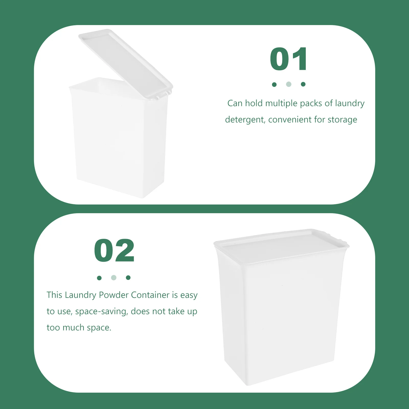 

1pcs Laundry Beads Container Large Capacity Multifunctional Storage Box For Detergent Powder Organizer Household Sundries