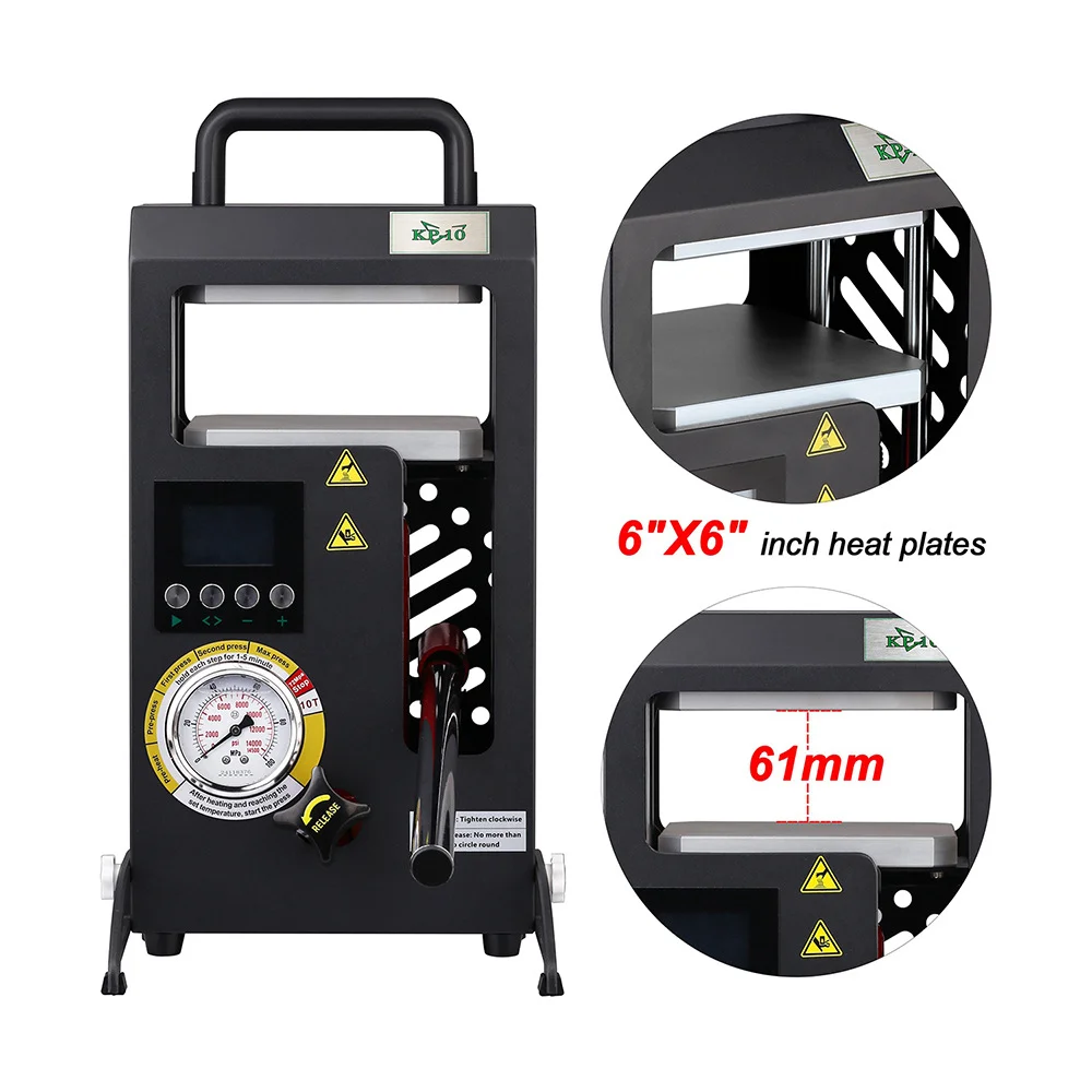 2T 5T 10T LTQ Rosin Heat Press Machine Built-in Pressure Gauge Hydraulic Rosin Press