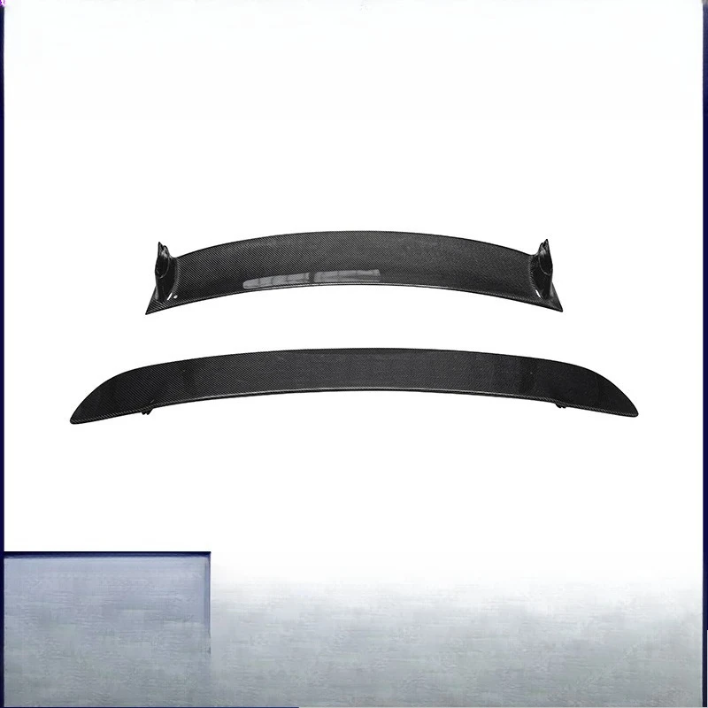 Carbon fiber rear spoiler tail modified double-layer fixed wind wing auto parts