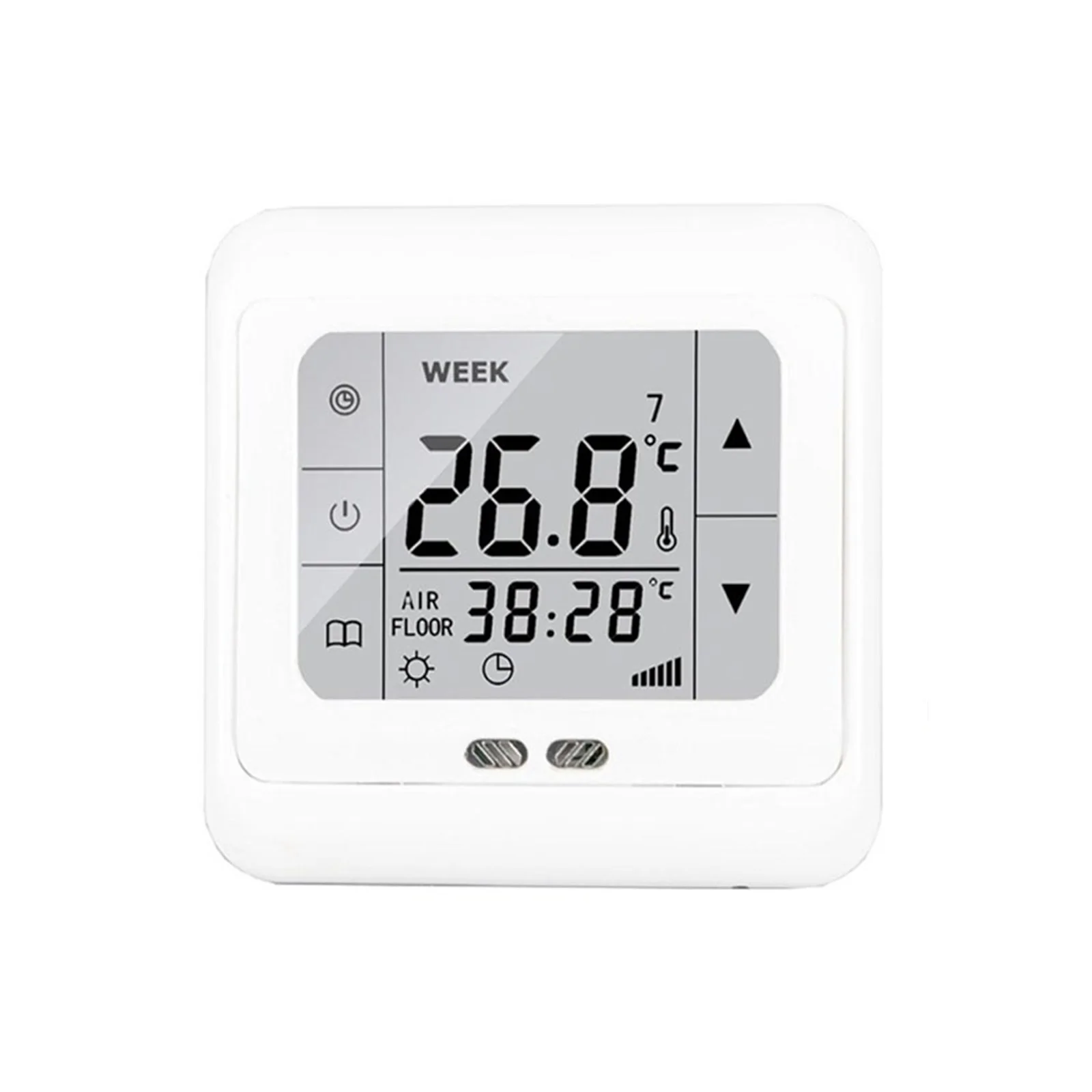 

Touchscreen Room Controller for Underfloor Heating with Programmable Settings and Real time Temperature Display