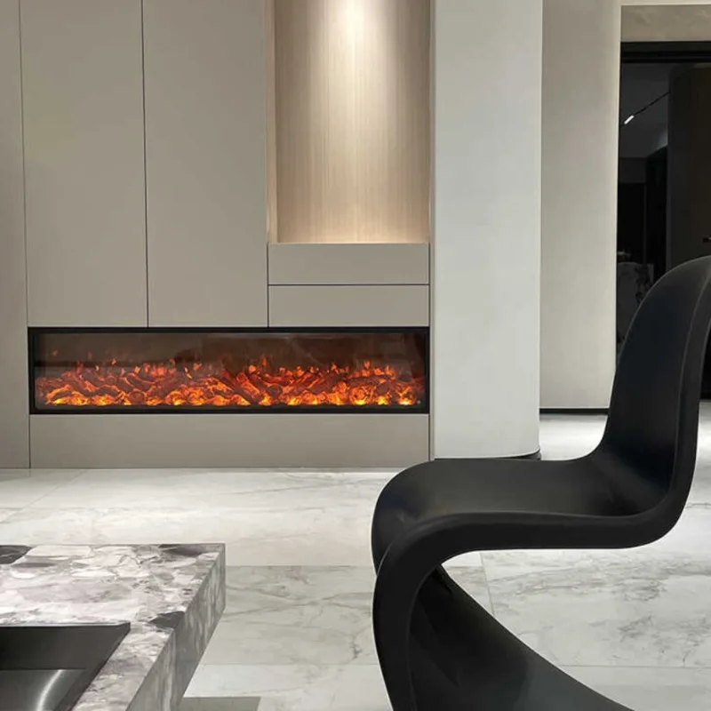 Electric Fireplace Heater with Realistic Flame Effect for Home Decoration European Style Built-in Fake Flame Fireplace for