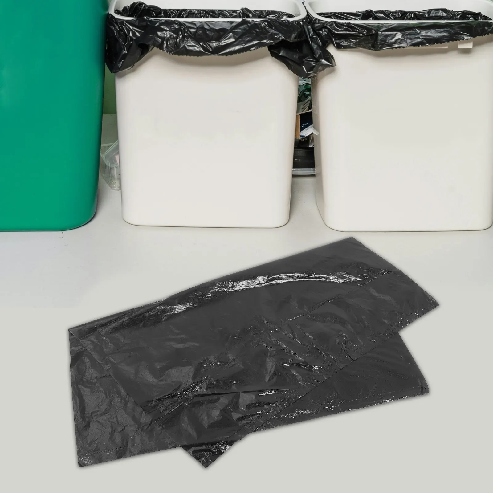 Strong Thickened Rubbish Bags Extra Large Plastic Garbage Sacks for Hotel Yard Village Black 50x60 2.5