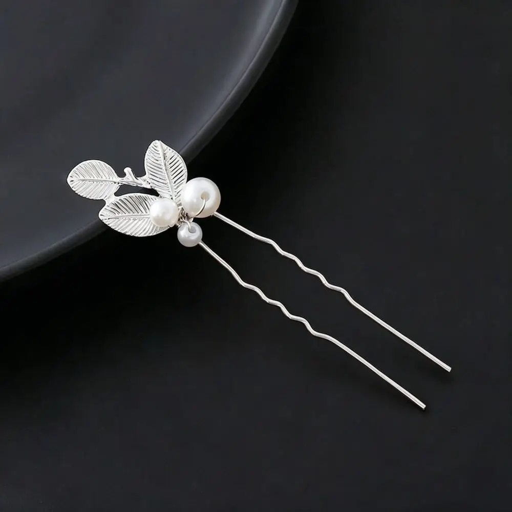Luxury Handmade Flower Pearl Hair Pins Bridal Hairpiece Elegant Wedding Accessory For Women Updo Hairstyle Decoration