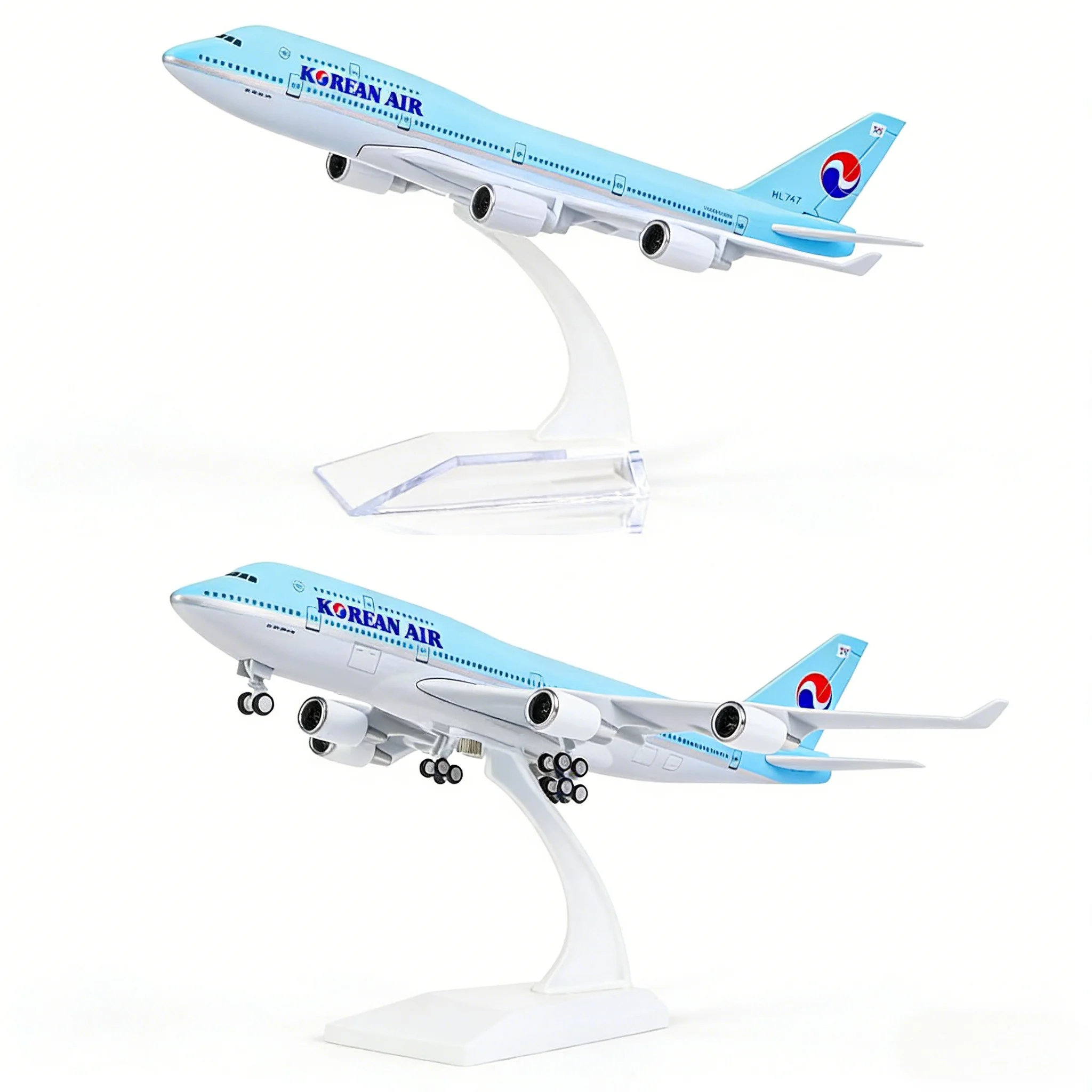 

16/30cm B747 Korean Model Airplane kit Die-cast Metal Airplanes Model with Stand airplane wheel toy for boys gift