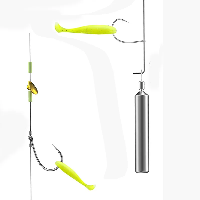 5 pçs/set Texas Rig Set #2 #1 #1/0 Drop Shot Gancho Carolina rig Kit Pesca do Robalo Enfrentar Acessórios 3.5g 10 7 5g g g