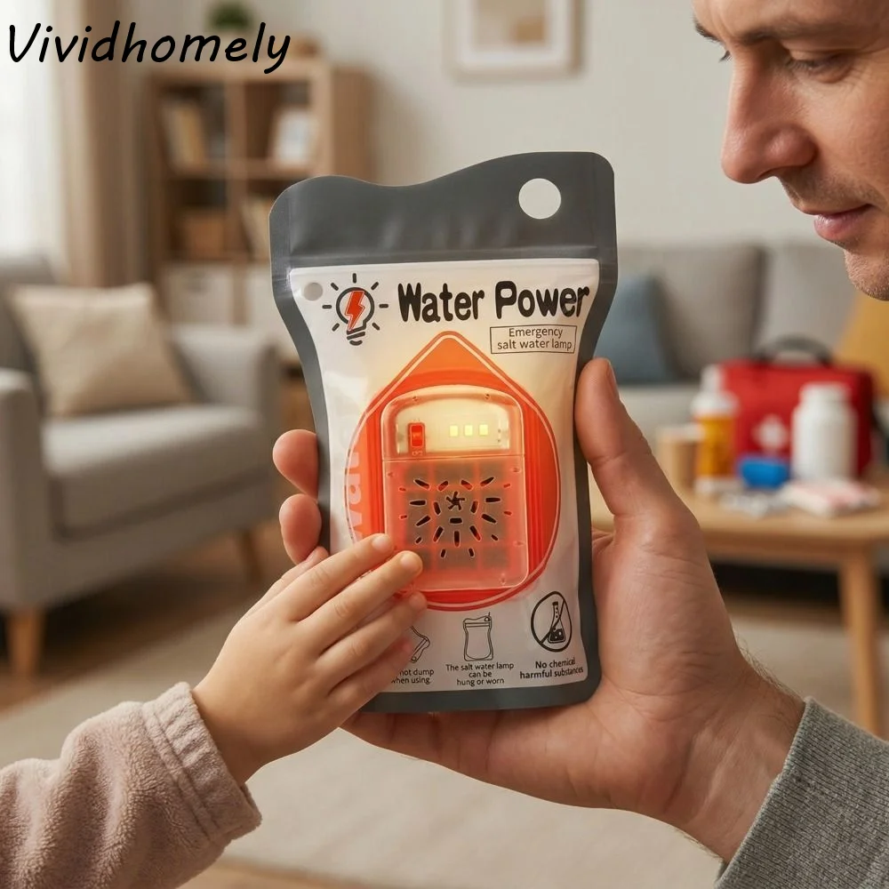 

3 LED Light Salt Water Lamp No Battery Portable Design Emergency Lamp Long Lasting Lifetime 120 Hours Portable Lamp Outdoor Use