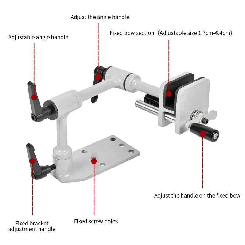 ยิงธนู Bow Vise Recurve/Compound Bow ปรับ Bow Vise Multi-มุมโลหะตัวควบคุมเครื่องมือการล่าสัตว์อุปกรณ์