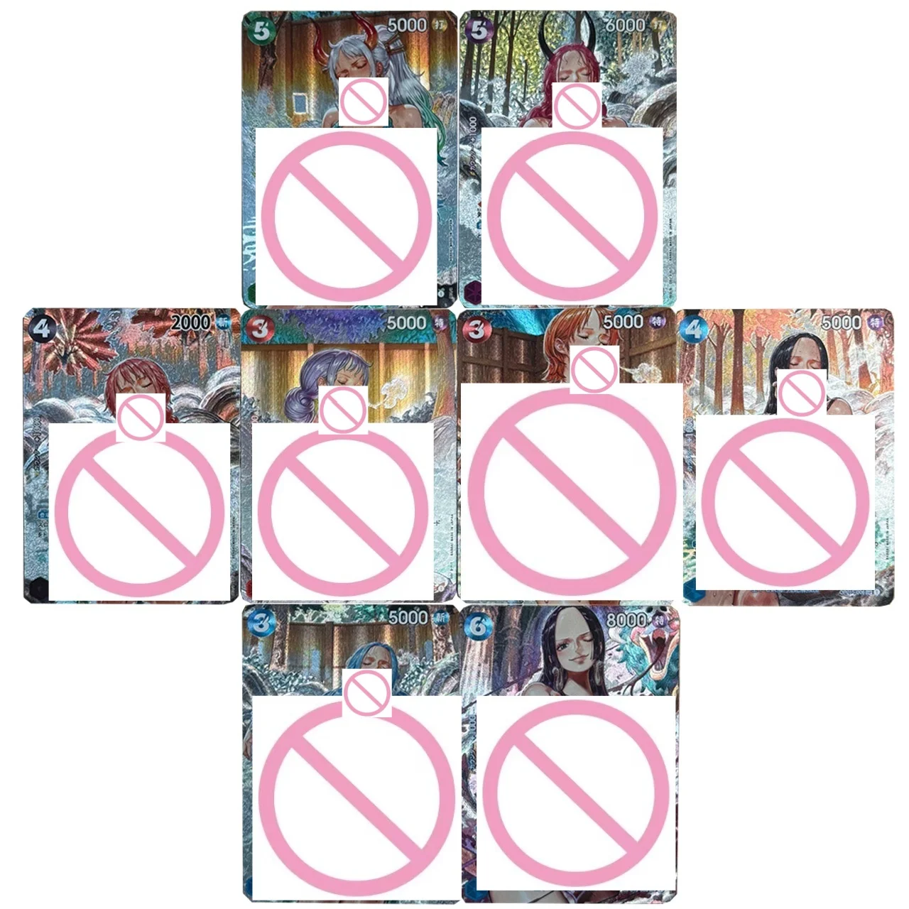 

Набор для самостоятельной сборки: коллекционные карточки с персонажами One Piece (Боа Хэнкок, Ута, Виви, Нами) с призматическим блеском, аниме-игры, коллекционные карточки, игрушка, подарок