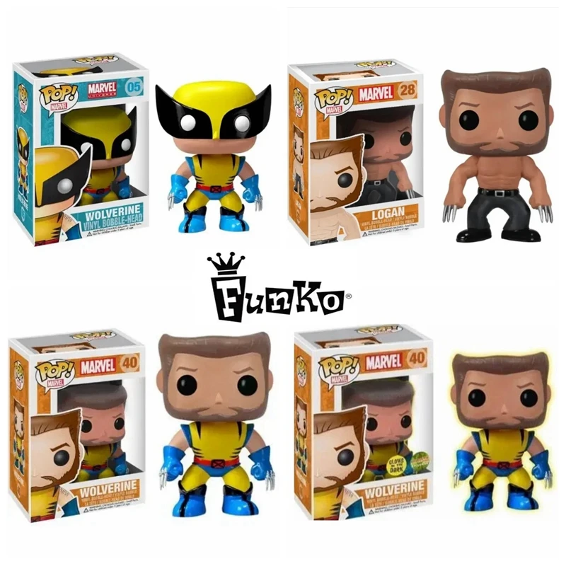 2024 Newest Funko POP Wolverine #05 Logan #28 Wolverine #40 glows in the dark Vinyl Figure Model Toys for Gifts Decorations