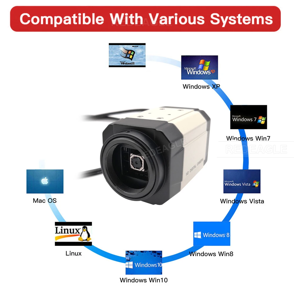 REDEAGLE-cámara web para PC, dispositivo de 8MP, USB, HD, 4K, autoenfoque, sin distorsión, lente IMX179, Sensor OTG, UVC, vídeo en vivo, enseñanza, reunión