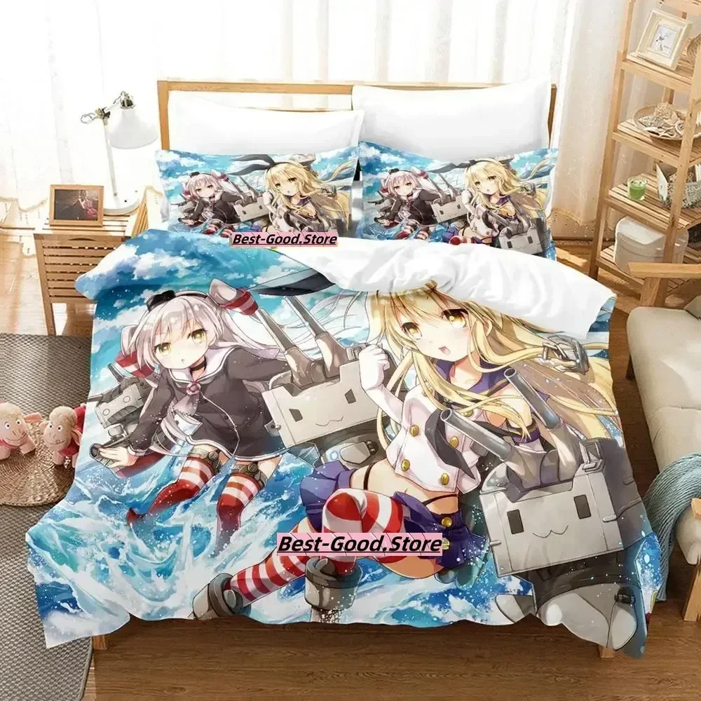 

Kantai Collection Bedding Set Single Twin Full Queen King Size Bed Set Adult Kid Bedroom Duvetcover Sets Anime parure de lit Bed