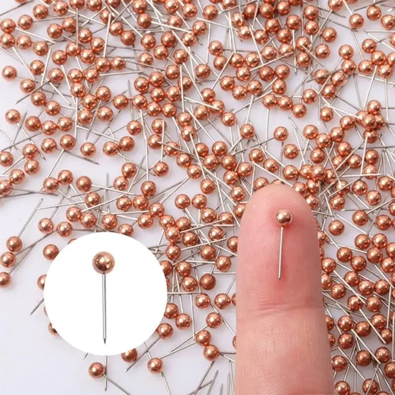 Y88B 480/500pcs Металлический штифт с коробкой для шитья ткани, шариковая карта карта.