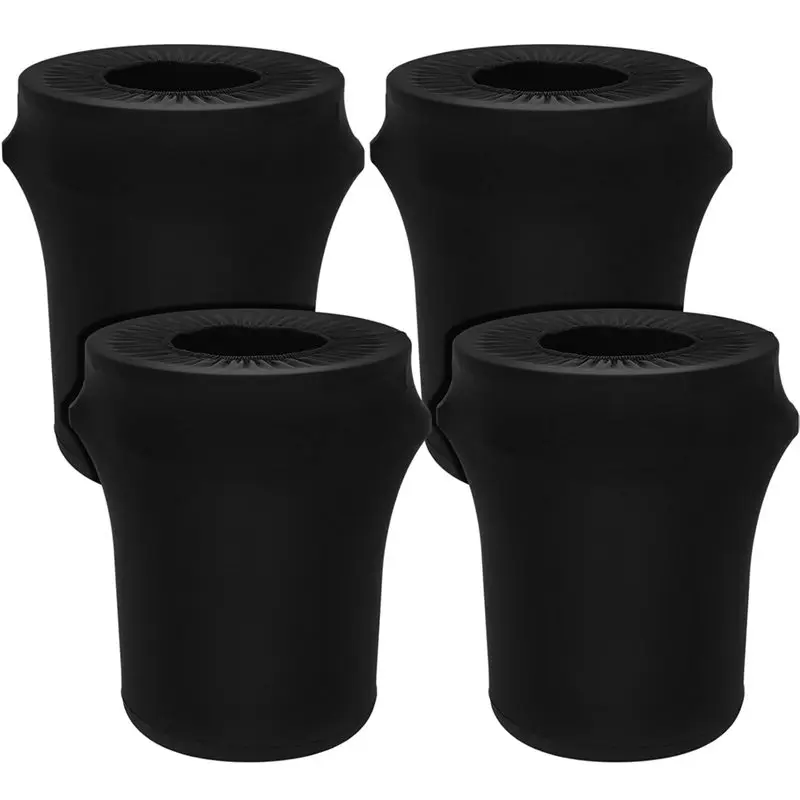 

ABGH-For Indoor Kitchen For Outdoor 32 Gallon Stretch Trash Can Spandex Cover 4Pcs Waste Garbage Can Spandex Covers