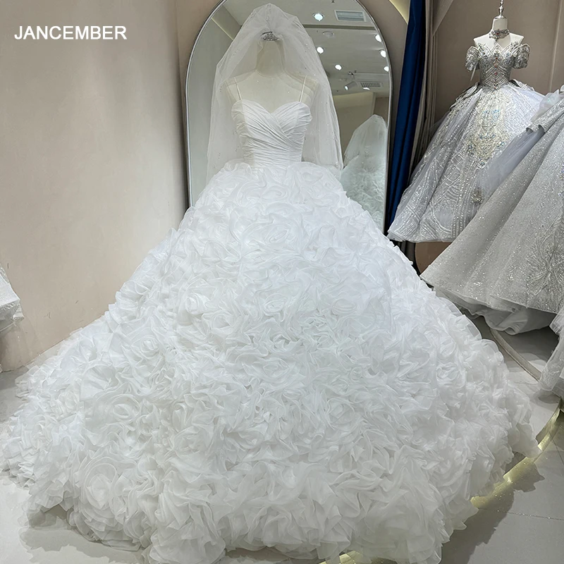 Customized Luxury Sequins Ball Gown Wedding Dress Sleeveless Bridal Gown Vestidos De Novia Classic Spaghetti Straps Court Train