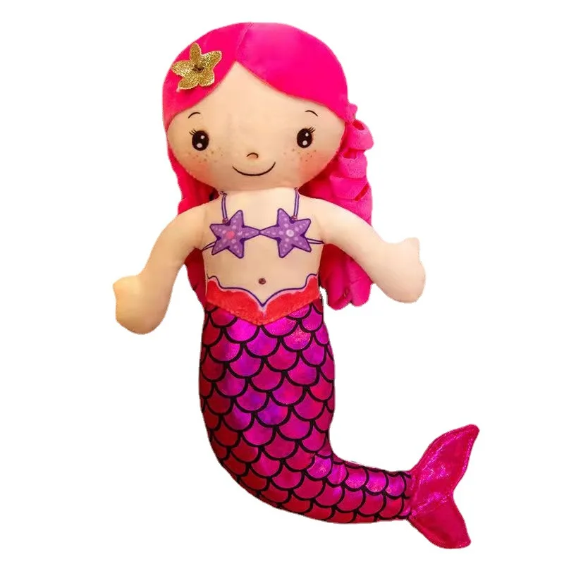 1PC 30cm Cartoon Mermaid Plush Doll Toy Mini Pillow Plush Toys Girl Princess Portable Cute Doll For Children's Birthday Gifts