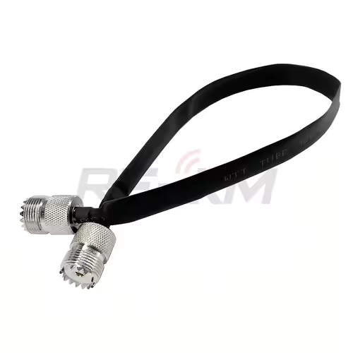 Window/Door Pass Through Flat RF Coaxial Cable SO239 UHF Female to UHF Female Male  PL259 50 Ohm RF Coax Pigtail Extension Cord - Image 3