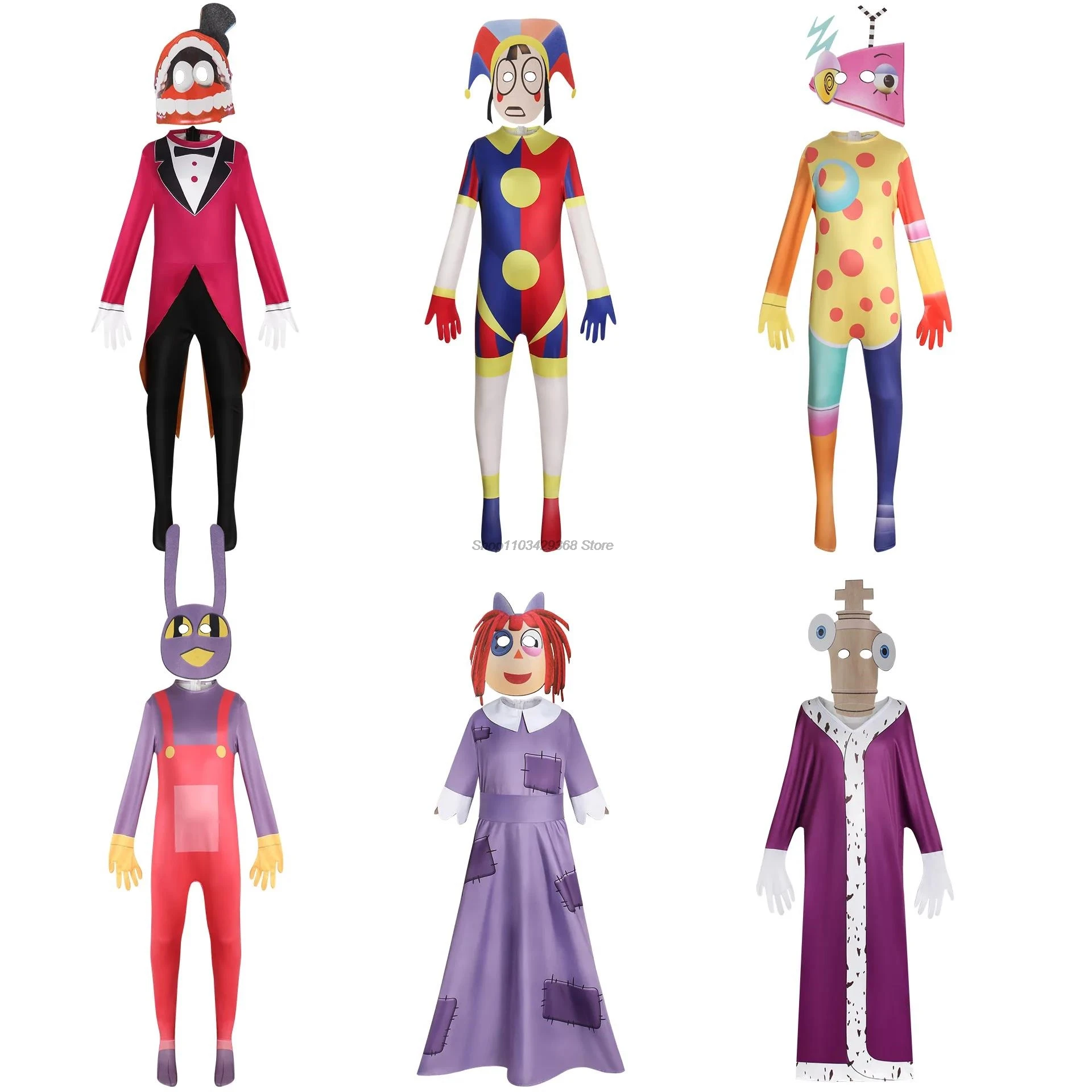 

Amazing Digital Circus Cosplay Pomni Cosplay Cartoon Costume Theater Ragatha Jax Caine Costume Children Birthday Gifts