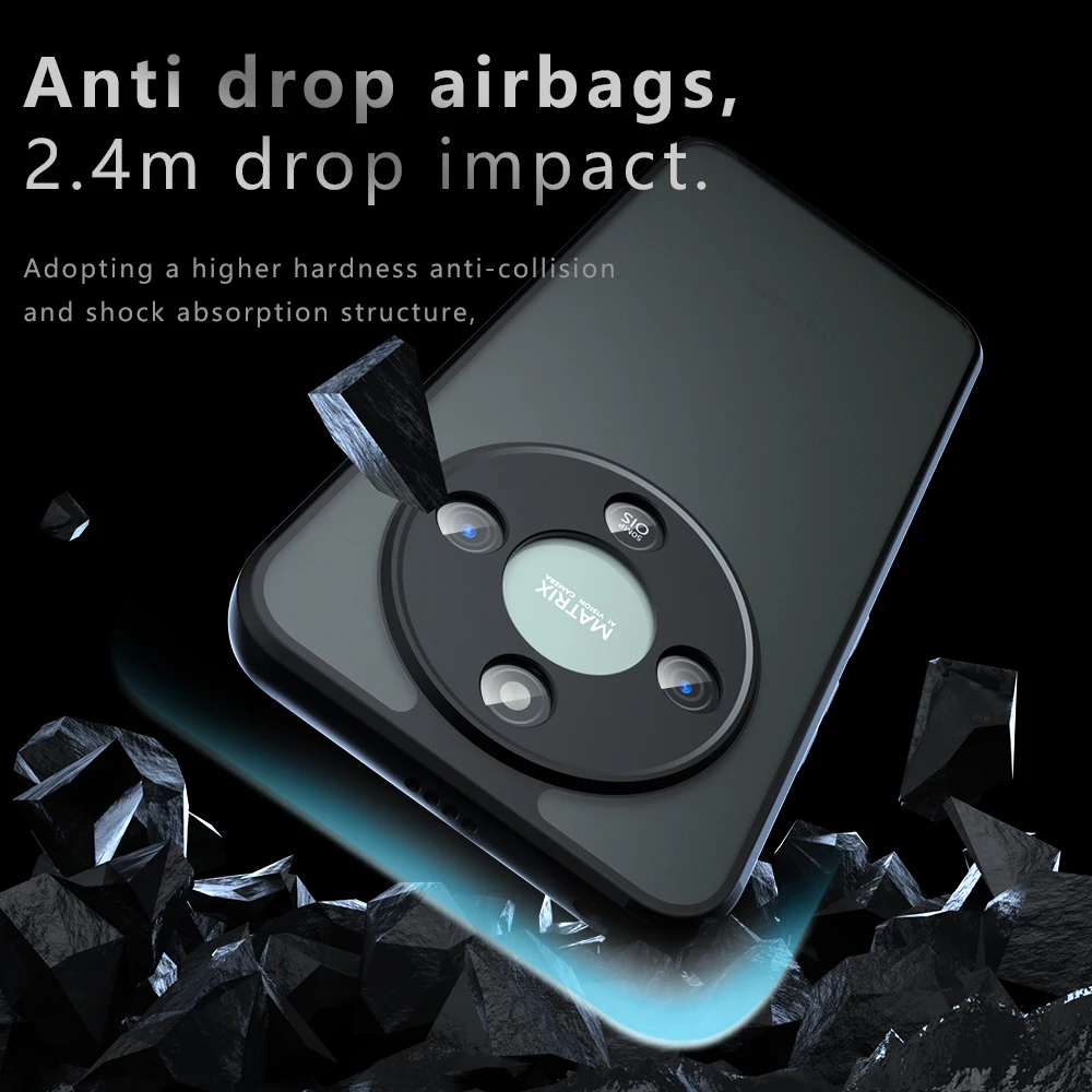 Shockproof Case For Honor Magic 8 Lite X70 X9d Frosted Skin Feel Matte Lightweight TPU Frame Plastic Translucent Phone Cover