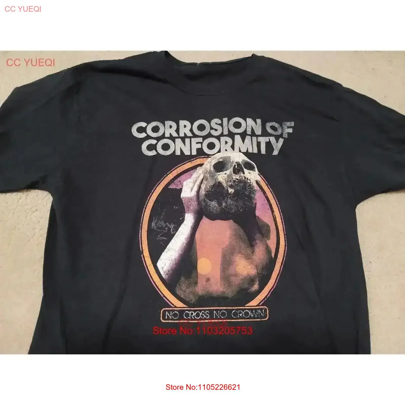 Corrosion of Conformity For Friend Black T Shirt Cotton RM696 vintage Washed streetwear Top Everyday Wear Breathable homme