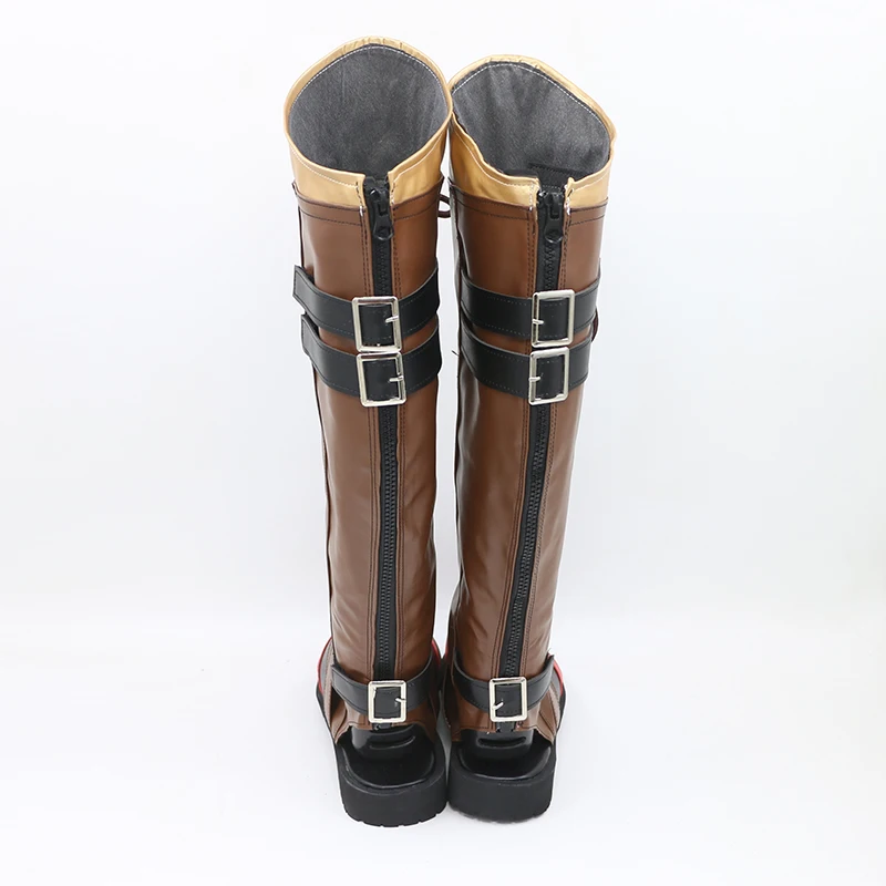 Anime Game Genshin Impact Thoma Goro Cosplay Shoes Fashion Custom Leather Boots 35-48 Size Unisex Halloween Party RolePlay Props