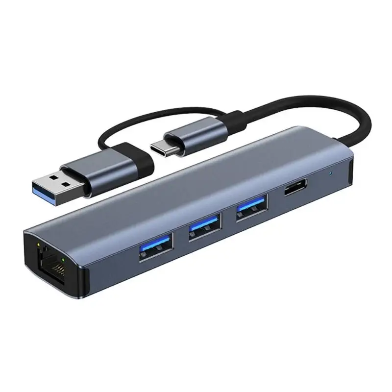 Y1UB USB C HUB Multiport Adapter Type C USB3.0 Data Transfer 100mbps/1000mbps