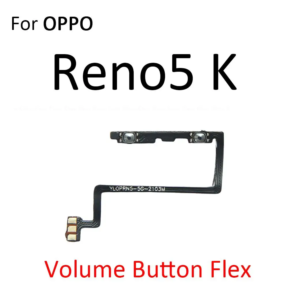 Power ON OFF Mute Switch Control Key Volume Button Flex Cable For OPPO Reno5 Pro Lite F K Z 5G Replacement Parts