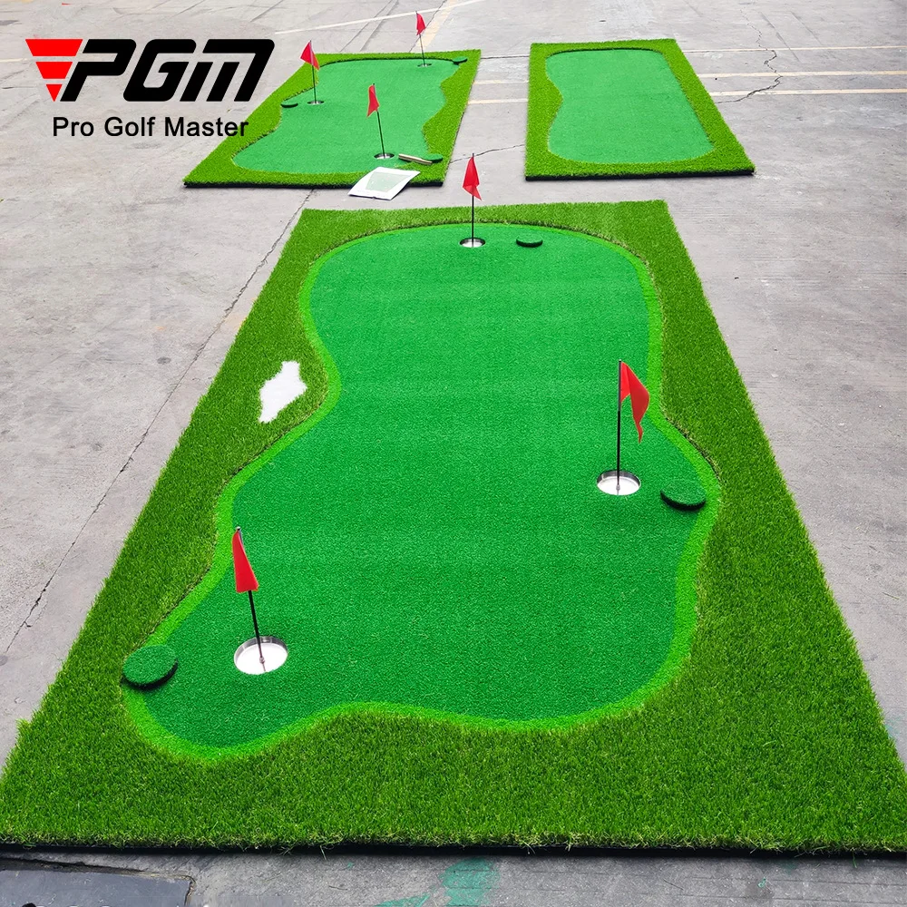 PGM 3 Holes Indoor Golf Putting Green 100x300cm Indoor Outdoor Training Putter Mat Practice Putting Green for Home Use GL006