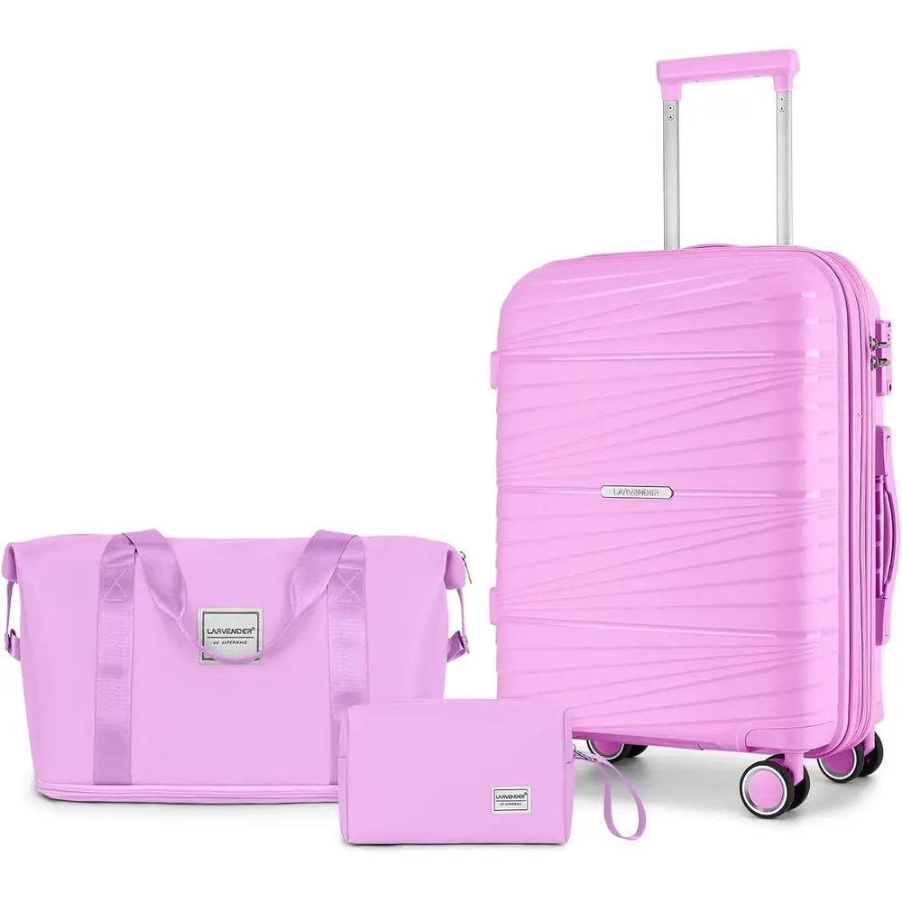 

Neon Pink 20 Inch Lightweight Hardshell Carry-On Suitcase with Spinner Wheels, TSA Lock