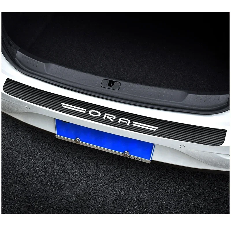 For Ora Cat GT Ballet 07 FunkyCat iq K-Car R2 Car Threshold Strip Carbon fiber Car Trunk Door Sill Strip Protective Sticker