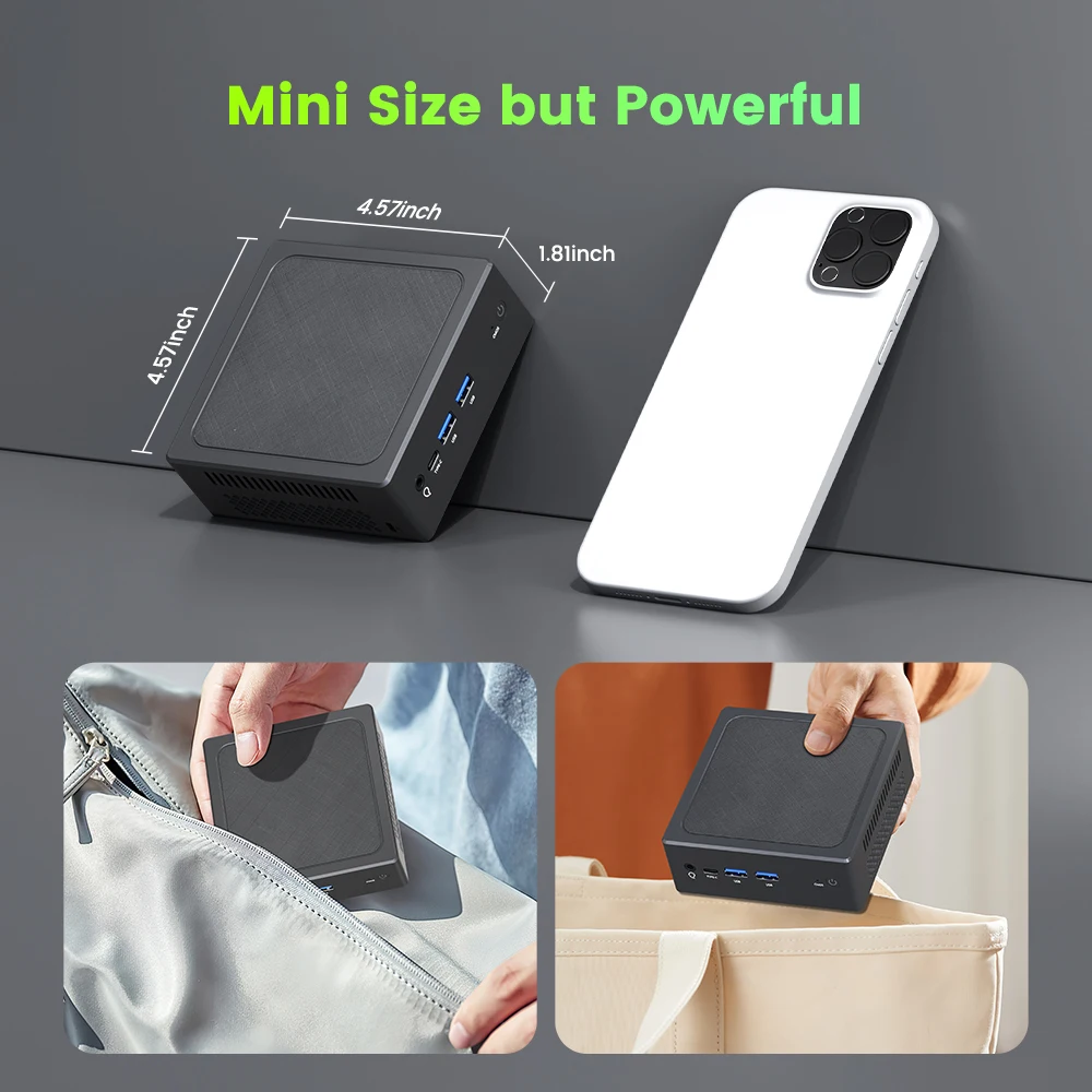 TexHoo Mini PC Intel N150 N100 N95 Supporta fino a 16 GB DDR4 512 GB SSD Dual HDMI Computer da gioco desktop