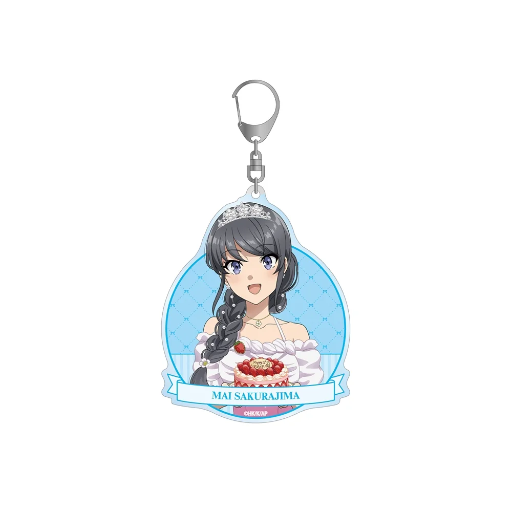 6CM Hot Anime Rascal Does Not Dream of Acrylic keychain Model Characters Ornament Accessories Goods Collection Gifts