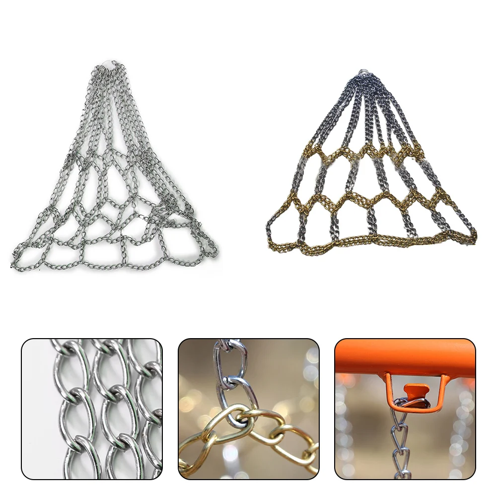 Basketball Net Beautiful Button Design Chain Netting Easy To Install Effective Frame Galvanized Rims Safe Stable