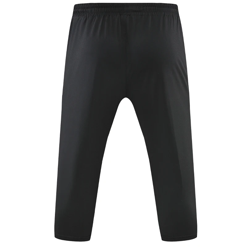 Men Sports Cropped Pants Letter Printing Zipper Pocket Gym Training 3/4 Trousers Casual Fitness Running Sweatpants