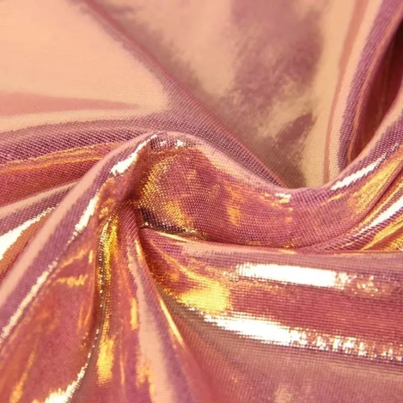 Luxury High-Shine Liquid Crystal Satin Fabric, Bright Glossy & Structured, Ideal for Fashion Designers & Apparel Making