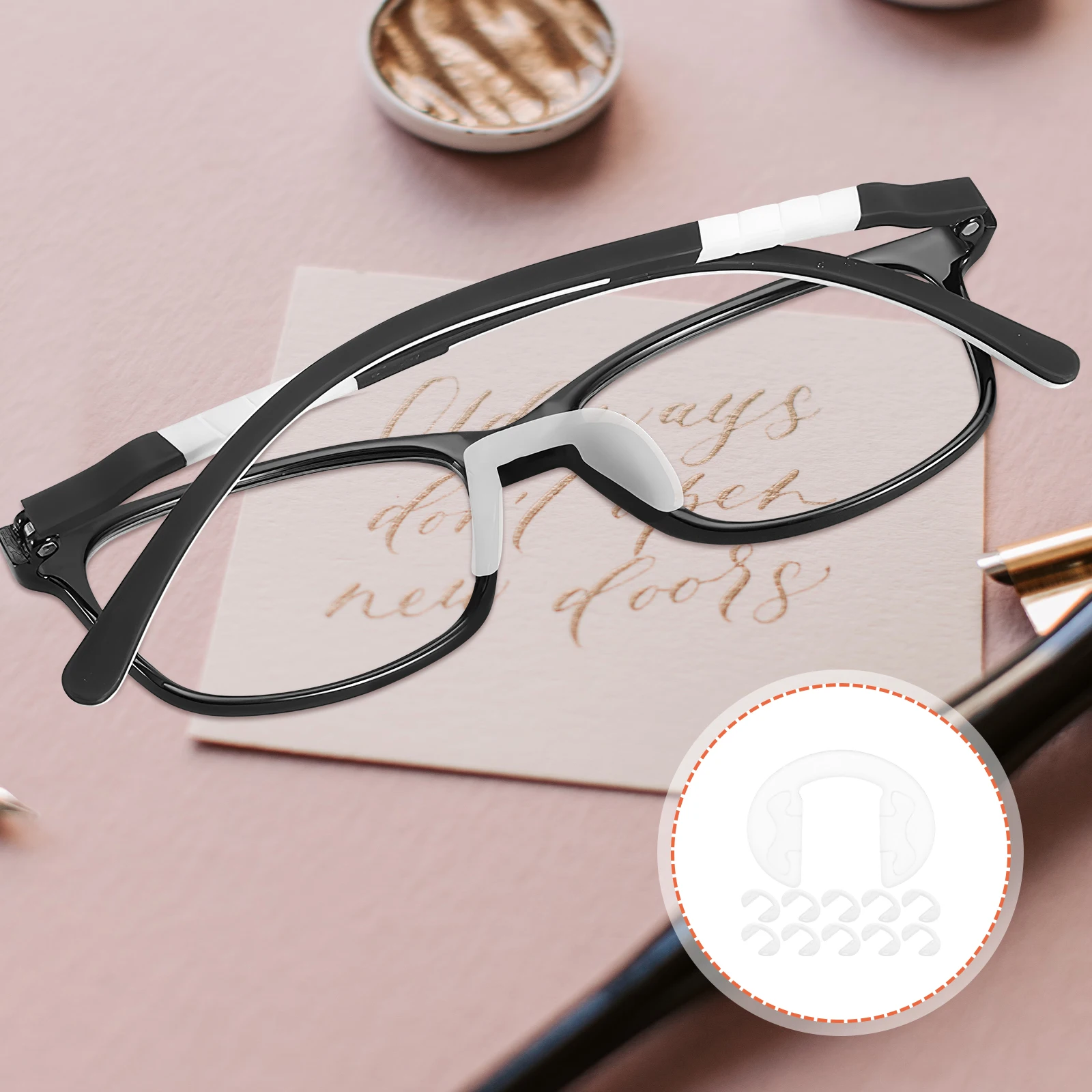 10 pièces plaquette nasale lunettes accessoires protecteur pour plaquettes nasales lunettes anti-dérapant antidérapant