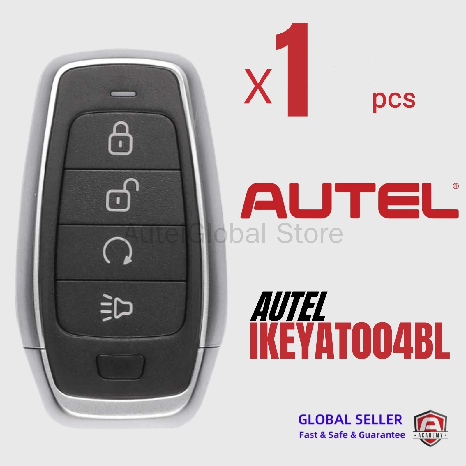 

1PCS Autel IKEYAT004BL AT004BL Independent Universal Smart Remote Key 4 Buttons For Autel Smart Key For KM100 IM508 IM608 KM100E