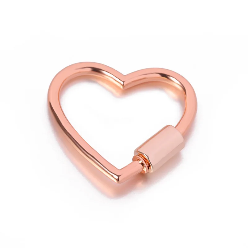 1-3Pcs Heart Spring Gate Rings Keychain Opening Buckle Handbag Strap Dog Chain Buckles Snap Closure Clip Trigger DIY Accessories