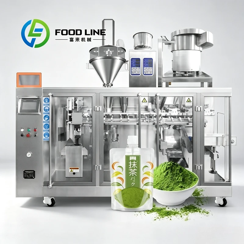 Premade Bag Filling Sealing Machine Fully Automated Process For Premade Stand Pouches Holding Nuts Powder Dried Fruits Pet Feed