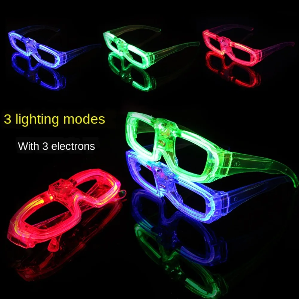 Concert Props Party Supplies Glow in The Dark Glow Sticks Glasses Flashing Glasses Luminous Glasses Shutter Shades Glasses