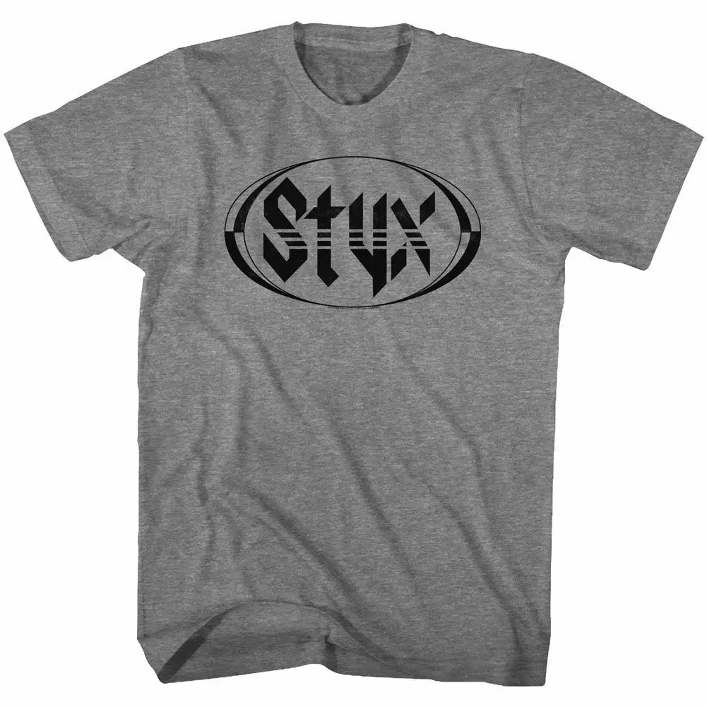 Styx Oval Logo Graphite Heather Adult T Shirt