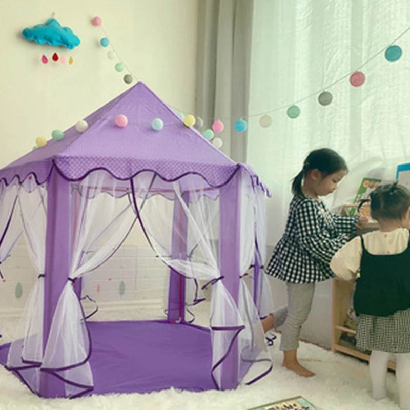 Kids playhouse indoor outdoor Portable easy folding tent Children Princess Castle Baby toy Gift Outdoor Beach tent Girls gifts