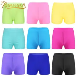 Children Girl's Shorts Quick-dry Swimming Trunks Kids Solid Color Elastic Waistband Shorts for Beach Pool Bathing Short Pants