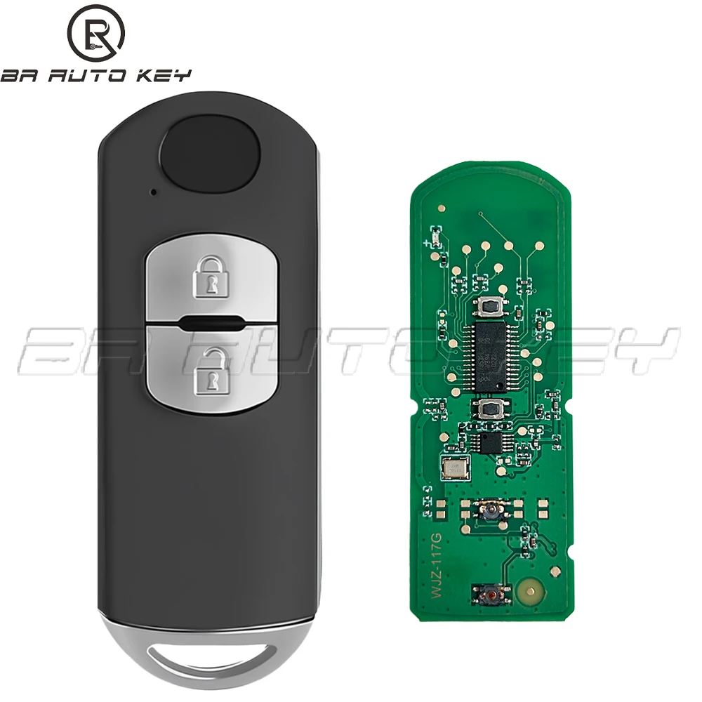 2/3Buttons Remote Smart Car Key Fob For Mazda CX5 CX7 MX5 Axela Miata Keyless-Go 315Mhz ID49 Chip SKE13D01 SKE13D02
