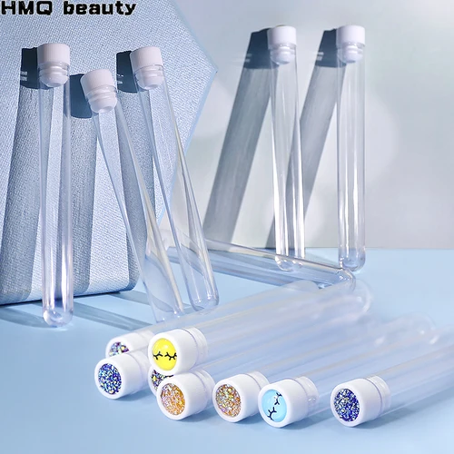 Tubo de brochas de maquillaje reutilizable de 20 piezas, tubos de cepillo de cejas a prueba de polvo con nuevos pestañas, taladro de resina, herramienta de extensión de pestañas reemplazable