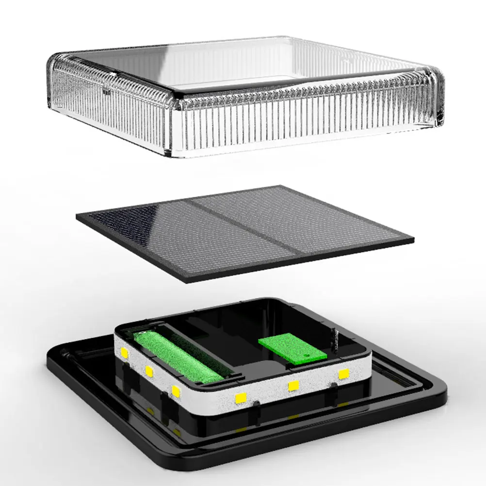 Solar Lights Outdoor Waterproof Garden Deck Railing Street Stair Import Balcony