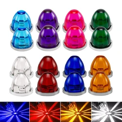 2PCS Watermelon LED Lights Semi Truck Light Side Marker Clearance Lamp Boat Trailer Signal Wheel Lights For Truck