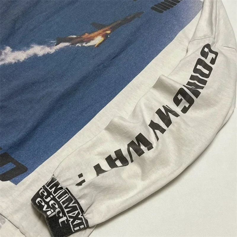 White Washed SAINT MICHAEL Oversized Pullovers Men Women 1:1 Best Quality Vintage Hoodies